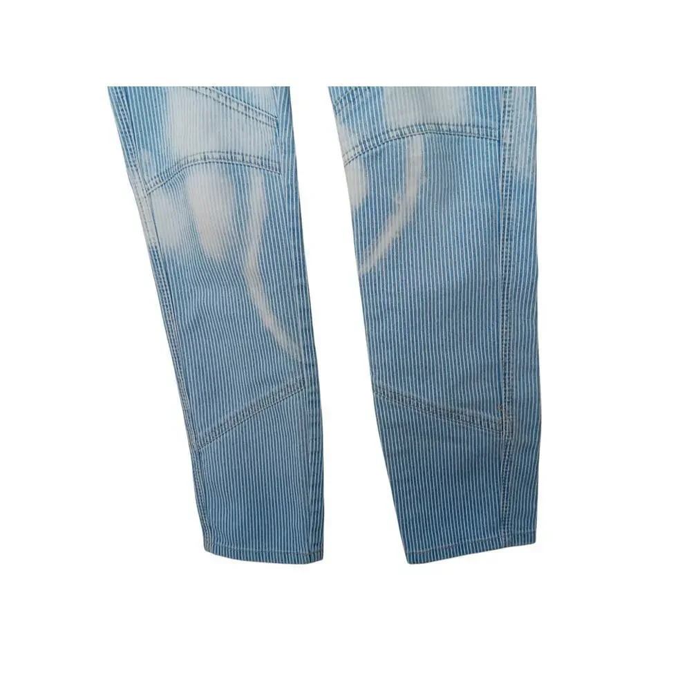 Free People Women’s Striped Patchwork Jeans Size 28 Blue White Distressed
